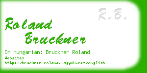 roland bruckner business card